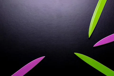 Colored knives Stock Photos