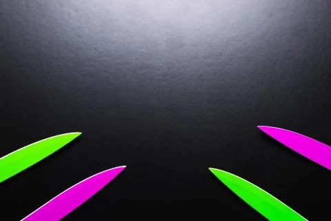 Colored knives Stock Photos