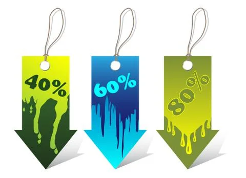 Colored labels Stock Illustration