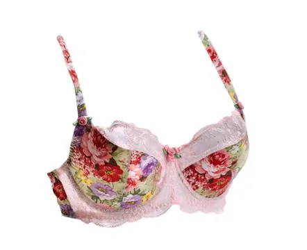 Colored lace bra. Stock Photos