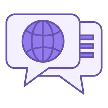 Colored Language Icon. Translation Vector Icon. Studying of Foreign Languag.. Stock Illustration