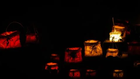 Colored lanterns Stock Photos