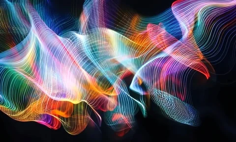 Colored Layered Waves Background Abstract Stock Footage 288440536