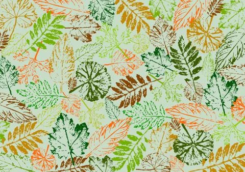 Colored leaves background Stock Illustration