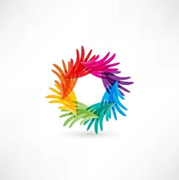 Colored leaves icon Stock Illustration