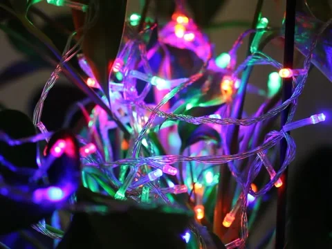 Colored LEDs in long exposure photography Stock Footage 141466477