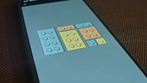 Colored Lego elements animation, presentation Stock Footage 309565283