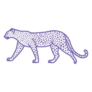 Colored Leopard Icon. Vector Illustration. Predatory Mammal, Leopard, Wild .. Stockillustratie