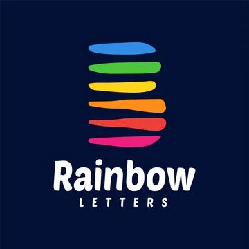Colored Letter B Abstract Line design logo Can be used for Business Logo. Log Stock Illustration