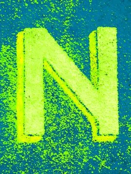 Colored letter N Stock Illustration