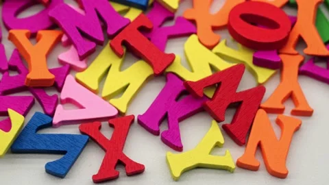 Colored letters rotate in a circle. Stock Footage 234995990