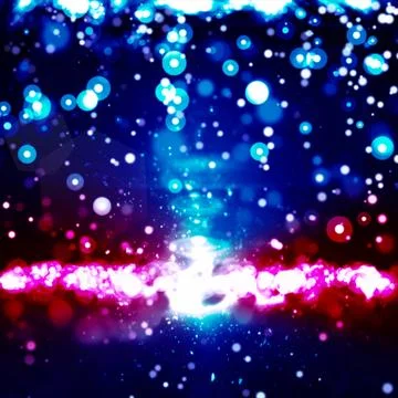 Colored light and particles Stock Illustration