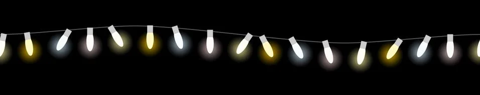 Colored light bulbs string Stock Illustration