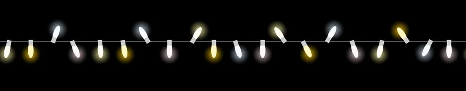Colored light bulbs string Stock Illustration
