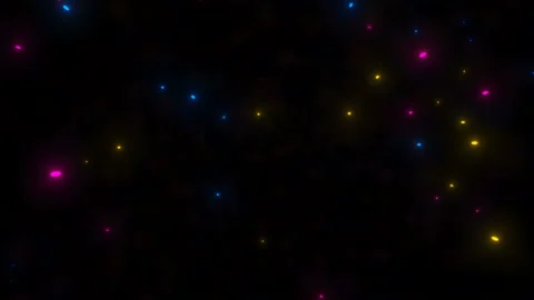 Colored light particles attack the black space, turning it into a kind of Stock Footage 130407992