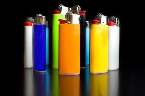 Colored lighters Stock Photos