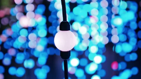 Colored lights in a dark room Stock Footage 229499041