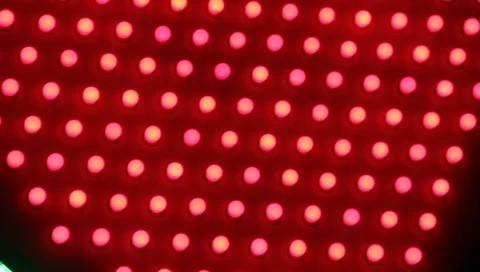 Colored Lights descending in red Stock Footage 6680339