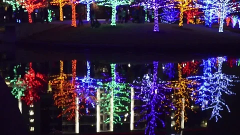 Colored Lights at Night 2 Stock Footage 91715019