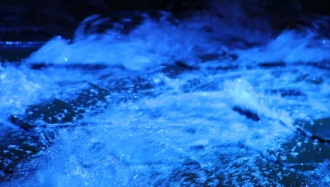 Colored lights water fall Stock Footage 6684438