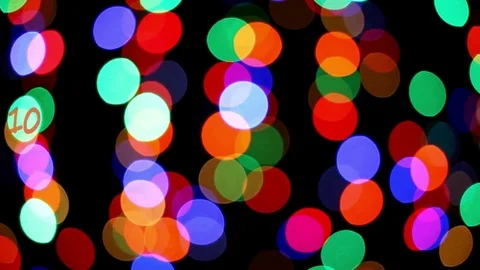 Colored lights with the words Happy New Year Stock Footage 70361005