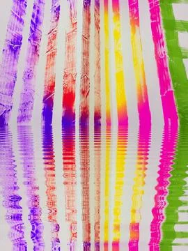 Colored line pattern on the wall Stock Illustration