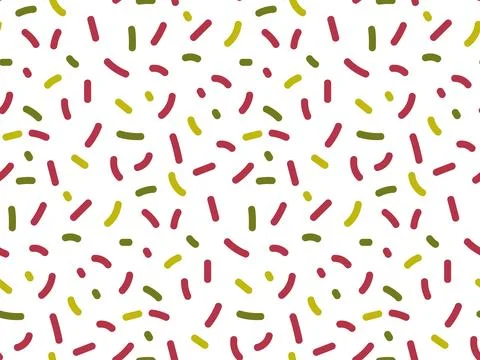 Colored line strokes seamless pattern. Abstract geometric freehand textured. Red Stock Illustration