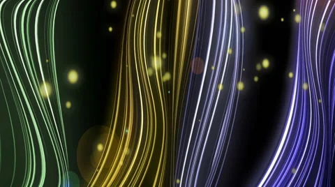 Colored lines, exploding with gold particles Stock-Footage 60206947