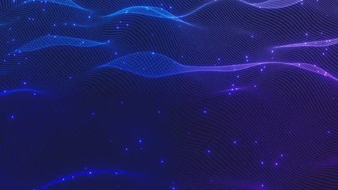 Colored Lines field 3d render Stock Photos