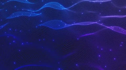 Colored Lines field 3d render Stock Photos