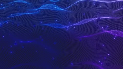 Colored Lines field 3d render Stock Photos