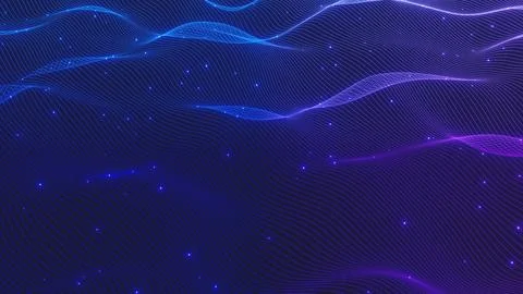 Colored Lines field 3d render Stock Photos