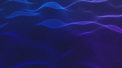 Colored Lines field 3d render Stock Photos