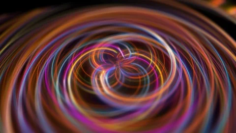 Colored Lines Flicker And Twist. Abstract Colorful Futuristic Design Stock Footage 117048766