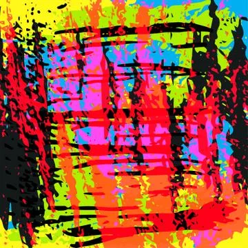 Colored lines Graffiti pattern on a black background vector illustration Stock Illustration