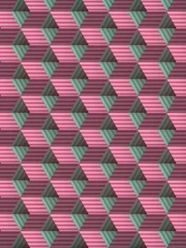 Colored lines mosaic pattern background. 3d rendering digital illustration Illustrazione stock