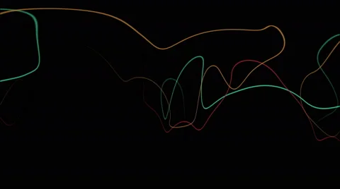 Colored lines that move in circles Stock Footage 63074286