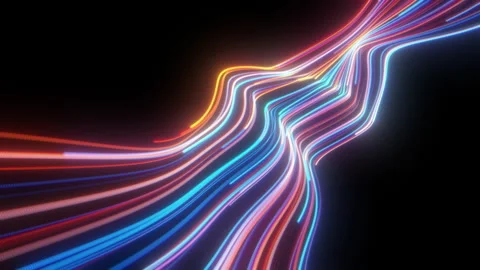 Colored lines moving at speed of light 4k Stock Footage 248052128