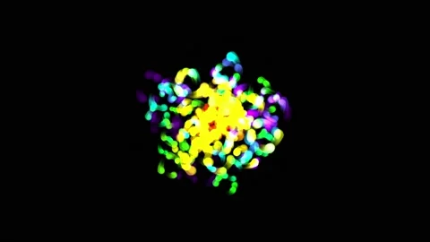 Colored lines in the shape of a petal, Beautiful multi-colored strokes. Abstract Stock-Footage 217404730