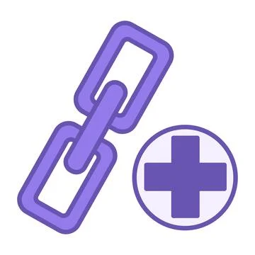 Colored Link Icon. Vector Illustration. An Element on a Page That, When Cli.. Stock Illustration