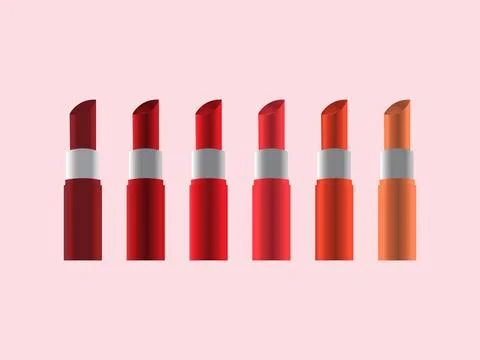 Colored lipsticks set Stock Illustration