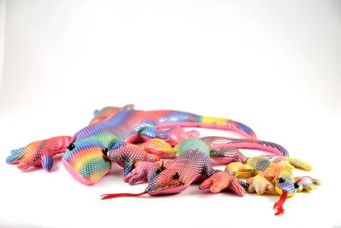 Colored lizards 写真素材