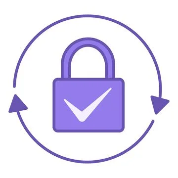 Colored Locked Icon. Vector Illustration. Padlock. Access Restricted or Tot.. Stock Illustration