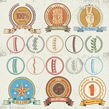 Colored logos templates Stock Illustration