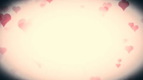 Colored Love Hearts Explosion in Frame Background Stock Footage 99613236