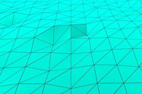 Colored low poly displaced surface with dark connecting lines Stock Illustration