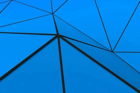 Colored low poly displaced surface with dark connecting lines Stock Illustration