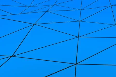 Colored low poly displaced surface with dark connecting lines Stock Illustration