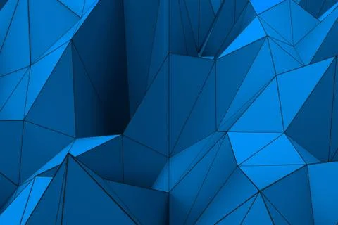 Colored low poly displaced surface with dark connecting lines Stock Illustration