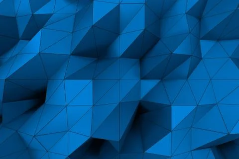 Colored low poly displaced surface with dark connecting lines Stock Illustration